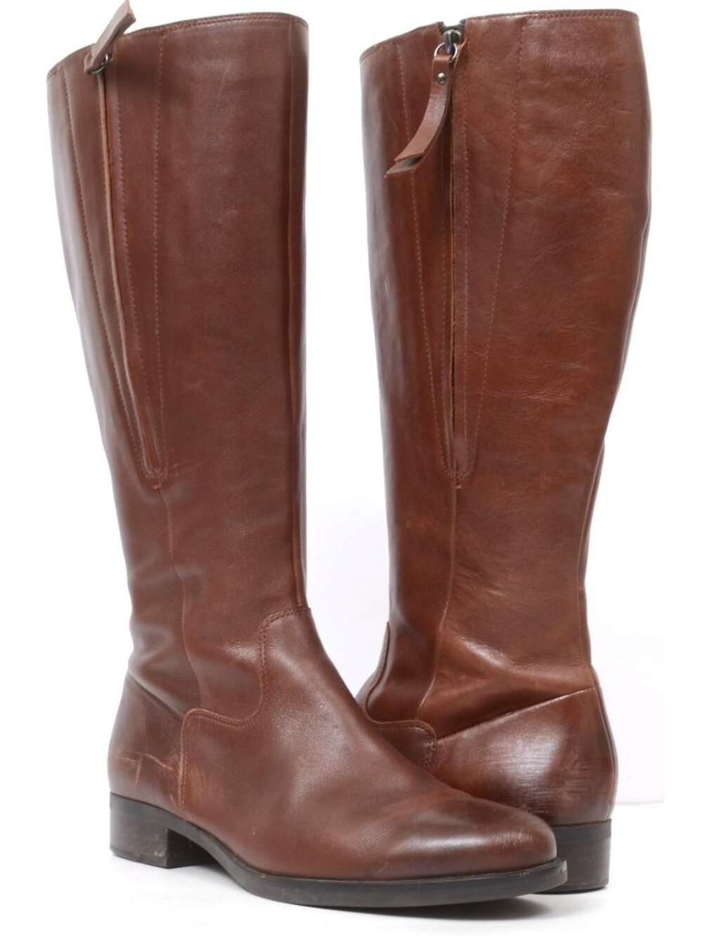 Ecco Womens 10-10.5 (41 EU) Leather in Mink Knee Riding Moto Equestrian Boots